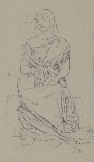 Study Of A Seated Woman In A Long Robe