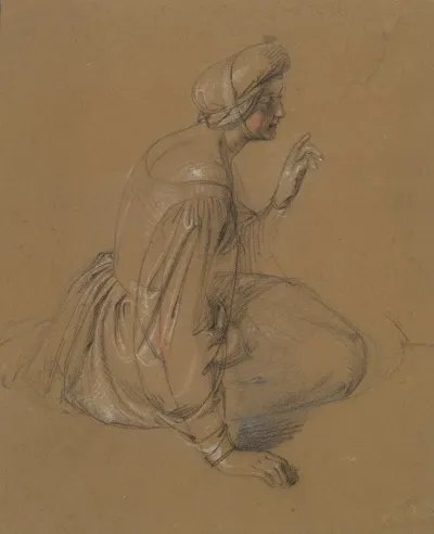 Study Of A Seated Woman St Elizabeth