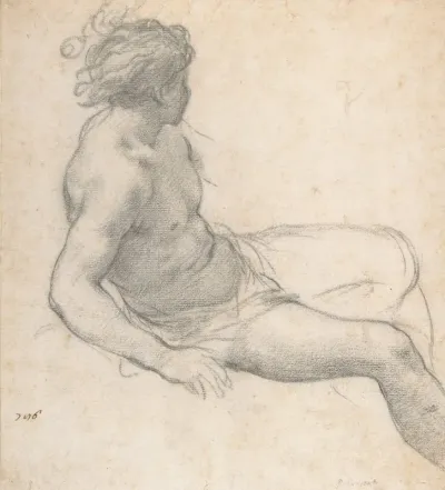 Study Of A Seated Youth For The Age Of Gold