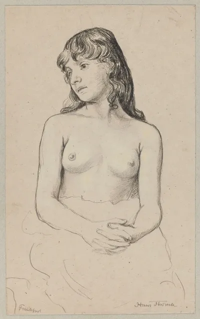 Study Of A Semi Nude Young Female