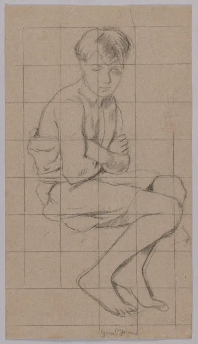 Study Of A Sitting Boy 2