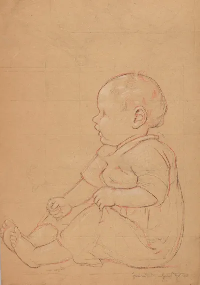 Study Of A Sitting Child