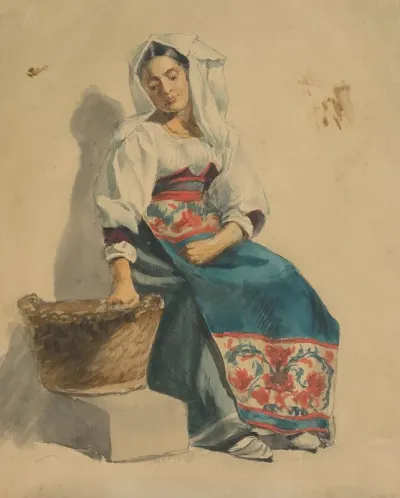Study Of A Sitting Woman