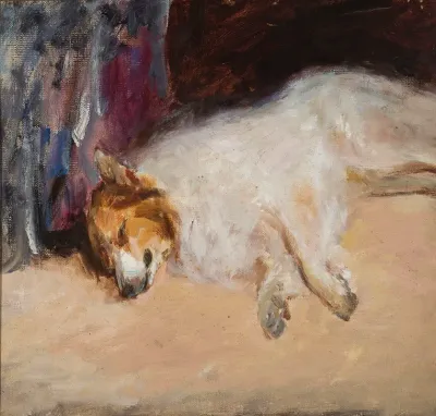 Study Of A Sleeping Dog For The Portrait Of Prince Golitsyn