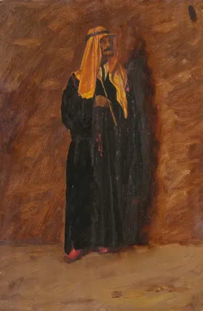 Study Of A Standing Bedouin