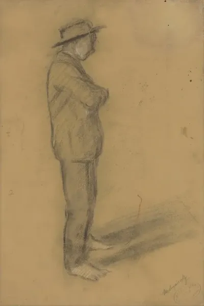 Study Of A Standing Man In A Hat