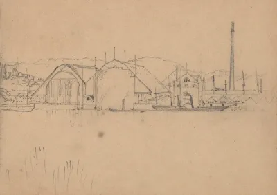 Study Of A Town And Harbor