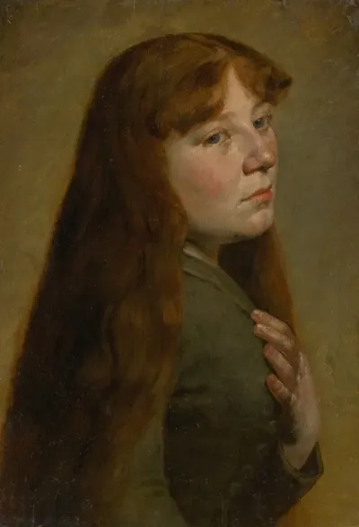 Study Of A Woman From Three Quarters Profile