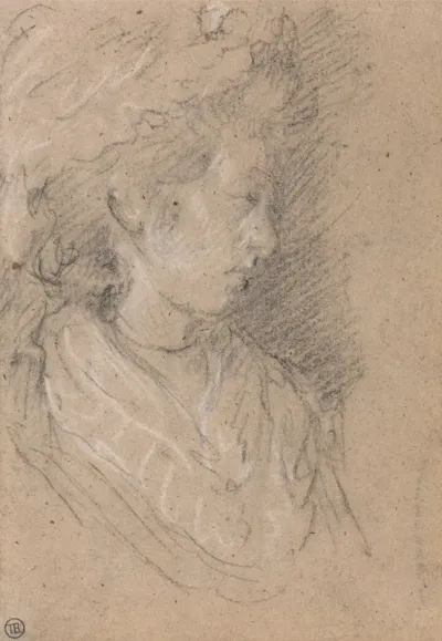 Study Of A Woman In A Mob Cap