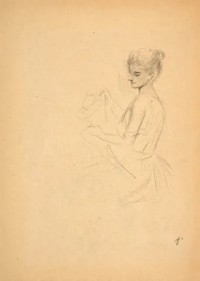 Study Of A Woman In Profile 2