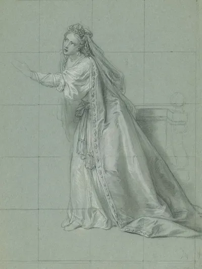 Study Of A Woman Rodugune Turned Toward The Left