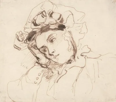 Study Of A Woman With Her Head On Her Hand