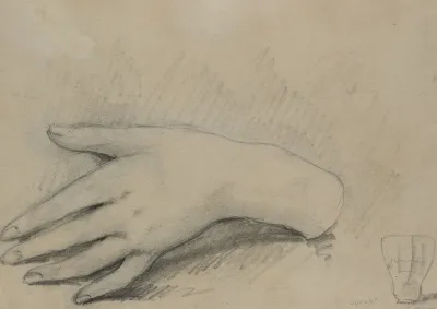 Study Of A Womans Hand Verso
