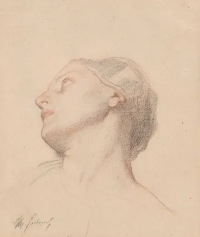 Study Of A Womans Head For The Glorification Of St Louis