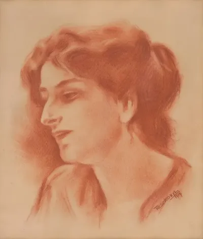 Study Of A Womans Head