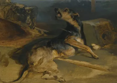 Study Of A Wounded Hound From Walter Scotts The Talisman