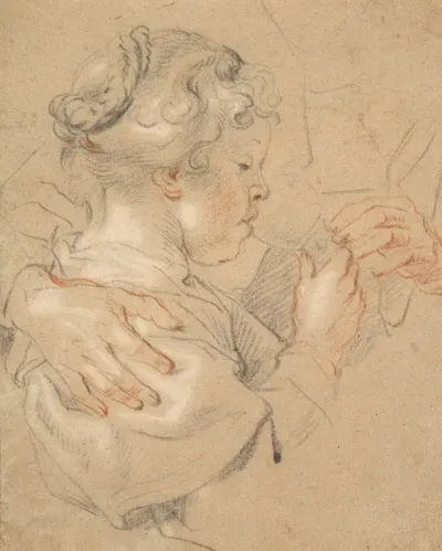 Study Of A Young Girl Drinking From A Glass