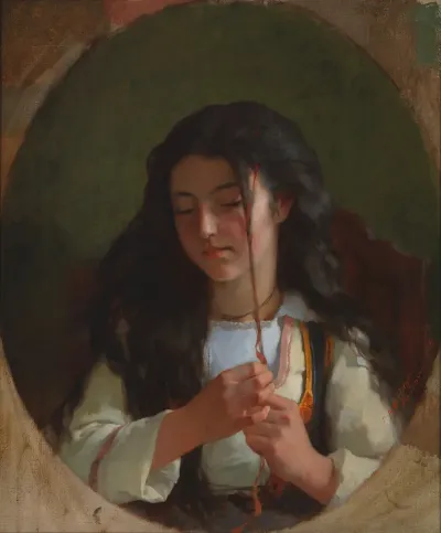 Study Of A Young Girl Pont Aven