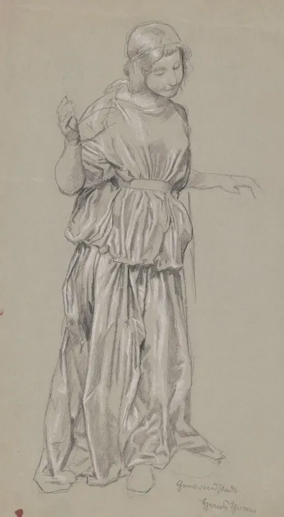 Study Of A Young Woman In A Long Robe