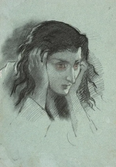 Study Of A Young Woman Putting Her Hands Over Her Ears