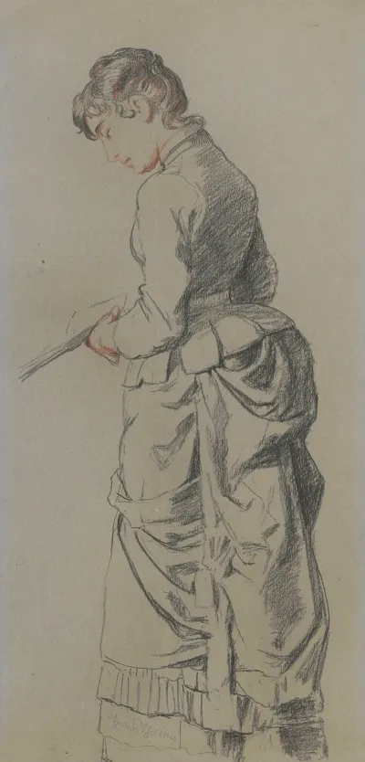 Study Of A Young Woman Reading A Book
