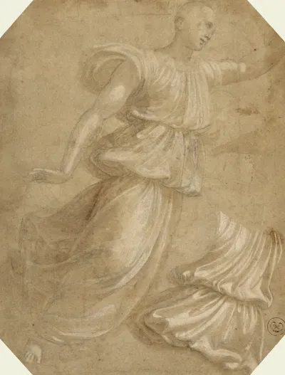 Study Of An Angel And Of Drapery