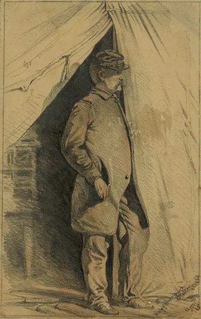 Study Of An Officer Its Almost Time For Dress Parade