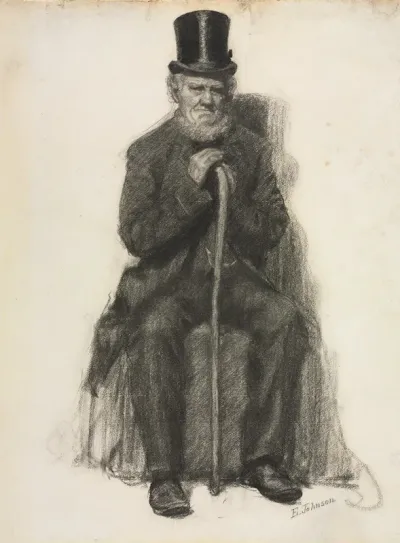 Study Of An Old Man Possibly A Study For Portrait Of Peter Folger