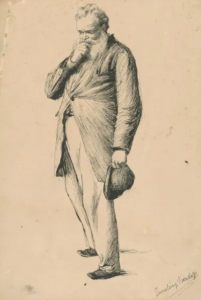 Study Of An Old Man Standing I