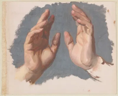 Study Of Both Hands Of The Bishop For The Painting The Oath Of Queen Jadwiga