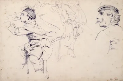 Study Of Children And Figures Of Men