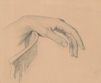 Study Of Christs Left Hand To The Painting Entombment