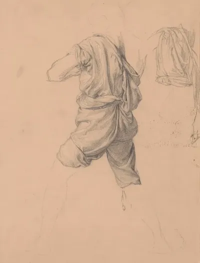 Study Of Clothing Of The Assailant To The Painting Martyrdom Of St Matthias