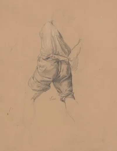 Study Of Clothing Of The Executioner To The Painting Martyrdom Of St Matthias