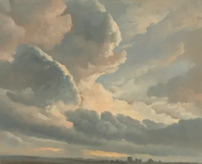 Study Of Clouds With A Sunset Near Rome