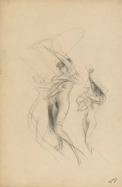 Study Of Dancing Nudes