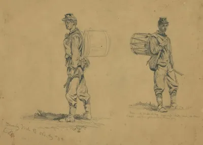 Study Of Drummer Boys On The March