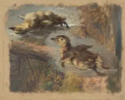 Study Of Ducks On The Water I