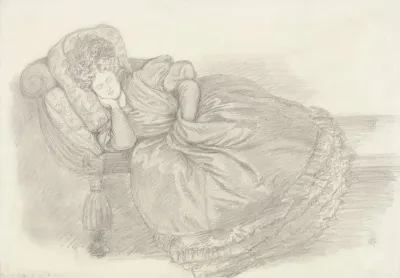 Study Of Fanny Cornforth Asleep On A Chaise Longue