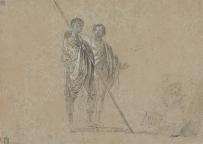 Study Of Figures For A View Of The Campagna
