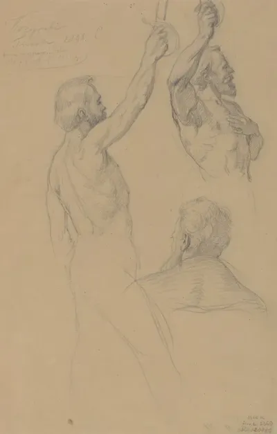 Study Of Figures For The Painting Queen Jadwigas Oath