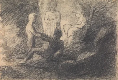 Study Of Figures In A Cave