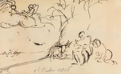 Study Of Figures Sitting Under A Tree