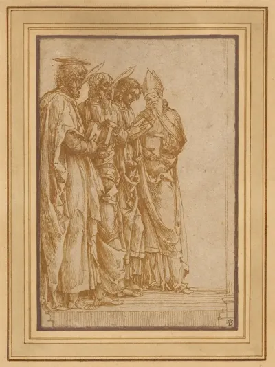 Study Of Four Saints Peter Paul John The Evangelist And Zeno