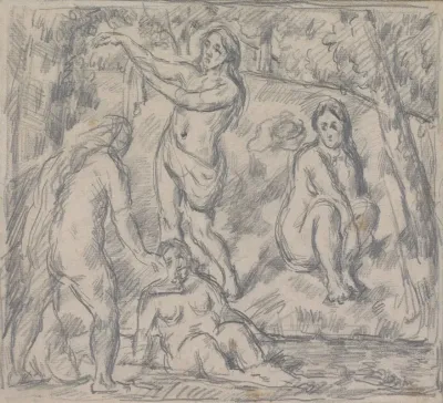 Study Of Four Women Bathing