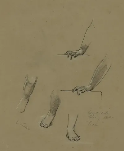 Study Of Hands And Feet For The Mural Peace And Prosperity