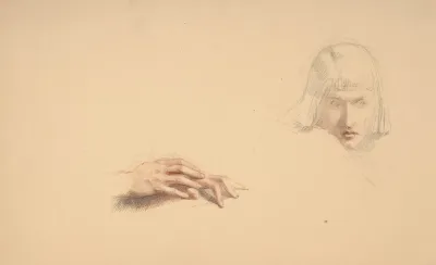 Study Of Hands And Head For King Charles Vi