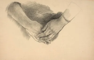 Study Of Hands Study For The Central Figure Of Les Trois Graces