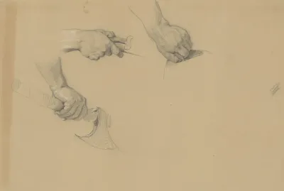 Study Of Hands To The Painting Martyrdom Of St Josaphat Kuntsevych