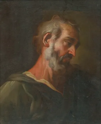 Study Of Head Bust Of An Apostle